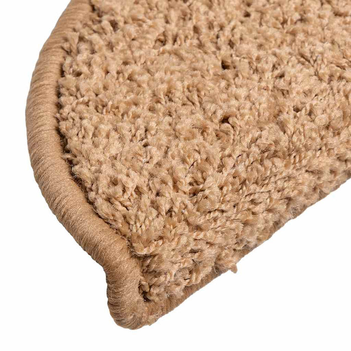 Covorașe pentru scări, 15 buc., 56x17x3 cm, bej, semirotunde - WALTI WALTI