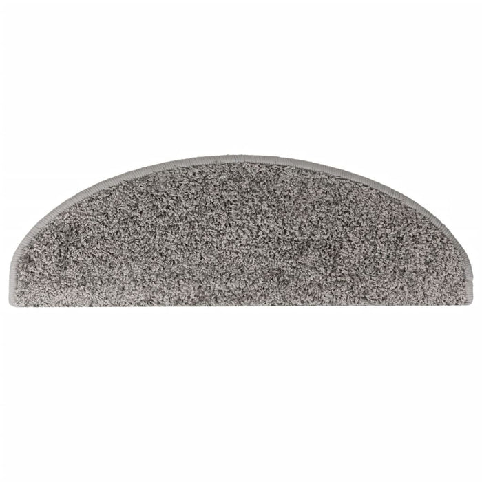 Covorașe pentru scări, 15 buc., 65x21x4 cm, gri, semirotunde, mari WALTI