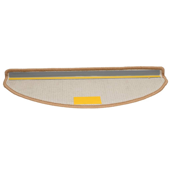 Covorașe pentru scări, 15 buc., 65x21x4 cm, bej, semirotunde, mari - WALTI WALTI