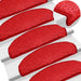 Covorașe pentru scări, 15 buc., 65x21x4 cm, roșii, semirotunde, mari - WALTI WALTI