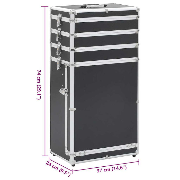Troler de cosmetice, negru, aluminiu - WALTI WALTI