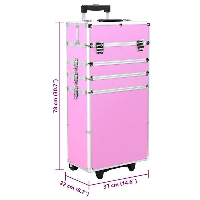 Troler de cosmetice, roz, aluminiu - WALTI WALTI