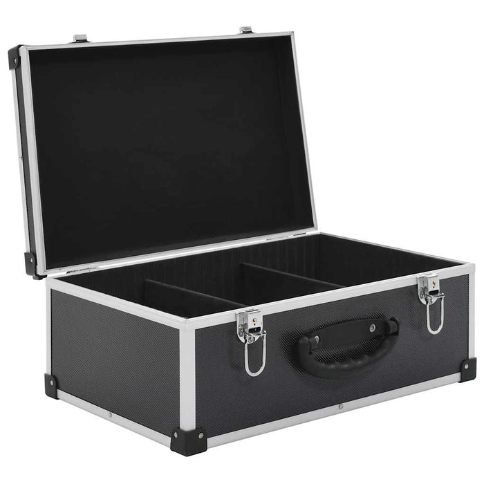 Casetă pentru 80 CD-uri, aluminiu, ABS, negru - WALTI WALTI