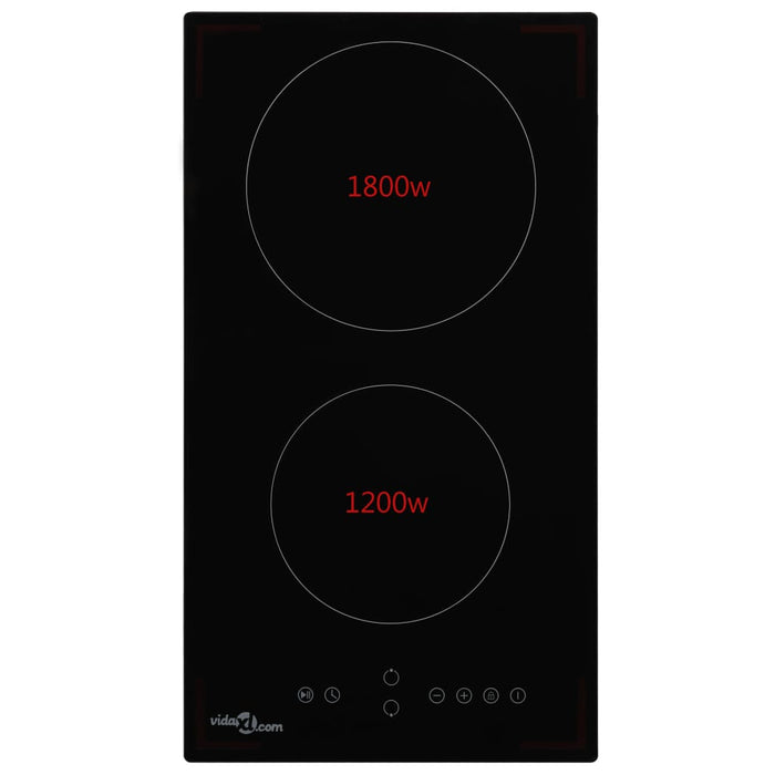 Plită ceramică cu 2 arzătoare, control tactil, 3000 W - WALTI WALTI