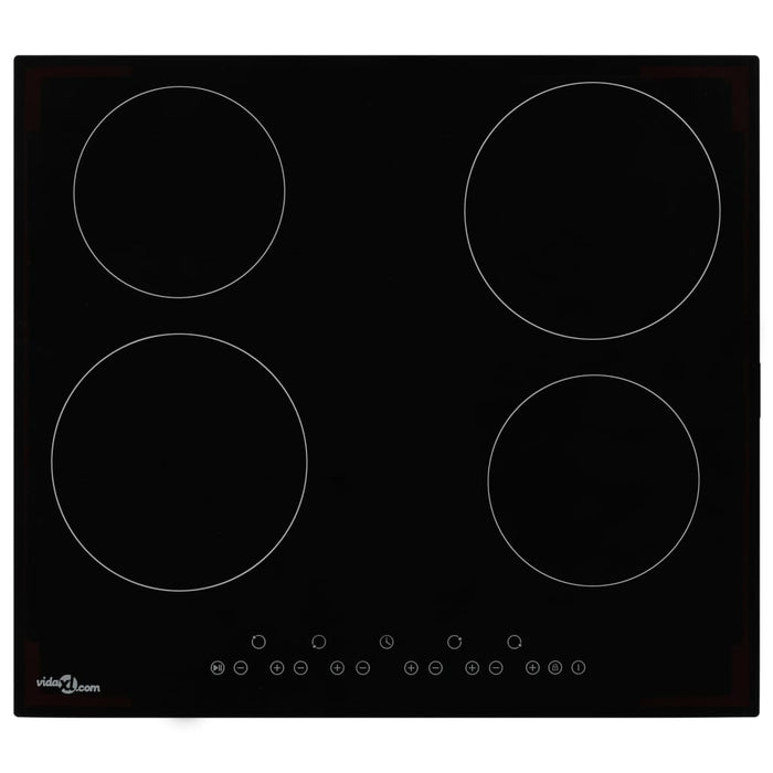 Plită ceramică cu 4 arzătoare, control tactil, 6000 W - WALTI WALTI