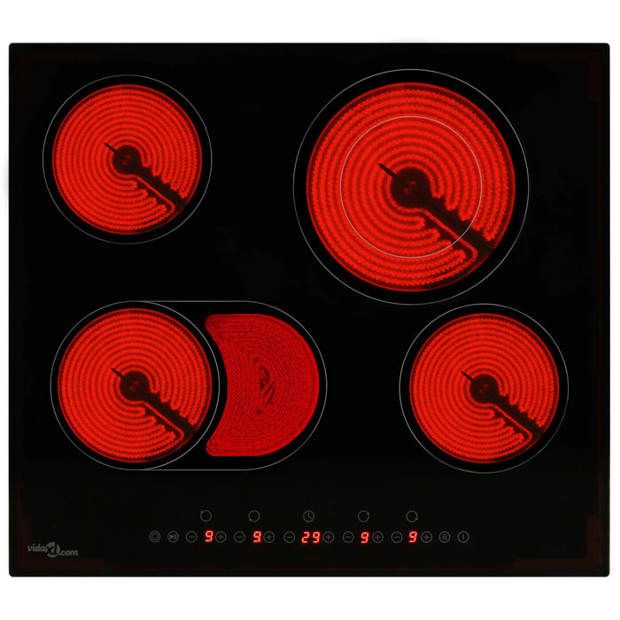 Plită ceramică cu 4 arzătoare, control tactil, 6600 W - WALTI WALTI