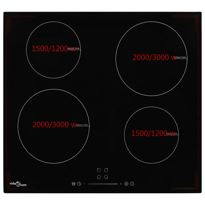 Plită cu inducție cu 4 arzătoare, control tactil, sticlă 7000 W WALTI