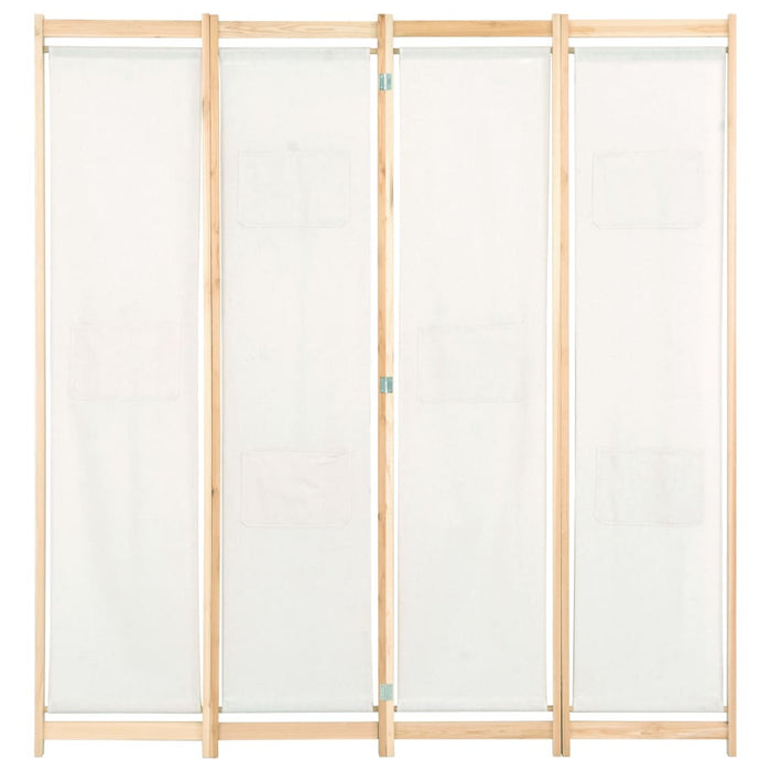 Paravan de cameră cu 4 panouri, crem, 160x170x4 cm, textil - WALTI WALTI