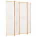 Paravan de cameră cu 4 panouri, crem, 160x170x4 cm, textil - WALTI WALTI
