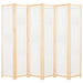 Paravan cameră, 6 panouri, crem, 240x170 x4 cm, material textil - WALTI WALTI