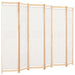 Paravan cameră, 6 panouri, crem, 240x170 x4 cm, material textil - WALTI WALTI