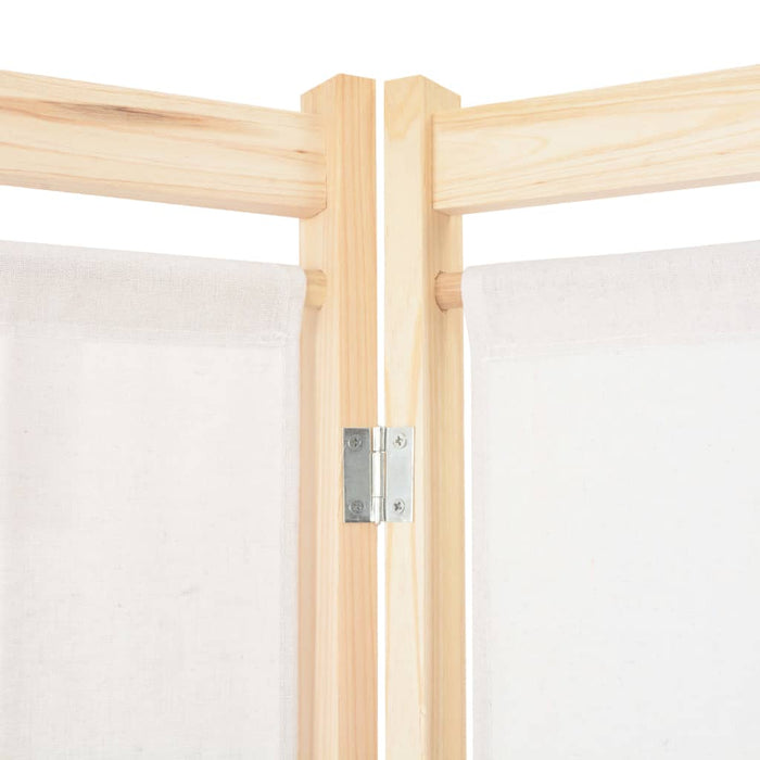 Paravan cameră, 6 panouri, crem, 240x170 x4 cm, material textil - WALTI WALTI