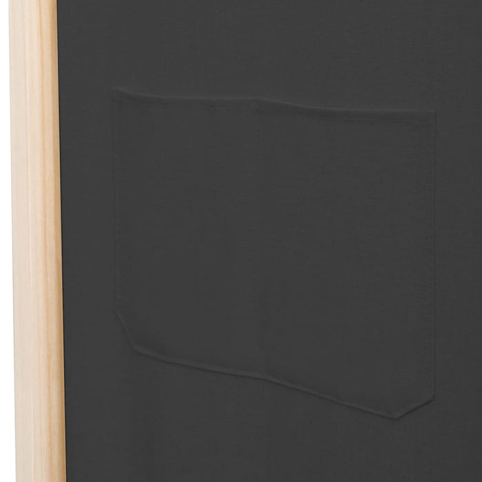 Paravan cameră, 5 panouri, gri, 200x170x4 cm, material textil - WALTI WALTI