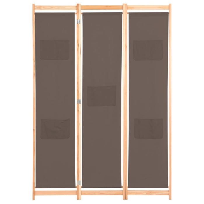 Paravan de cameră cu 3 panouri, maro, 120x170x4 cm, textil - WALTI WALTI