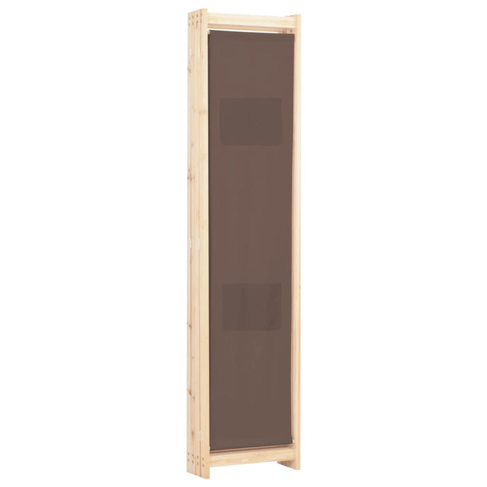 Paravan de cameră cu 4 panouri, maro, 160x170x4 cm, textil - WALTI WALTI