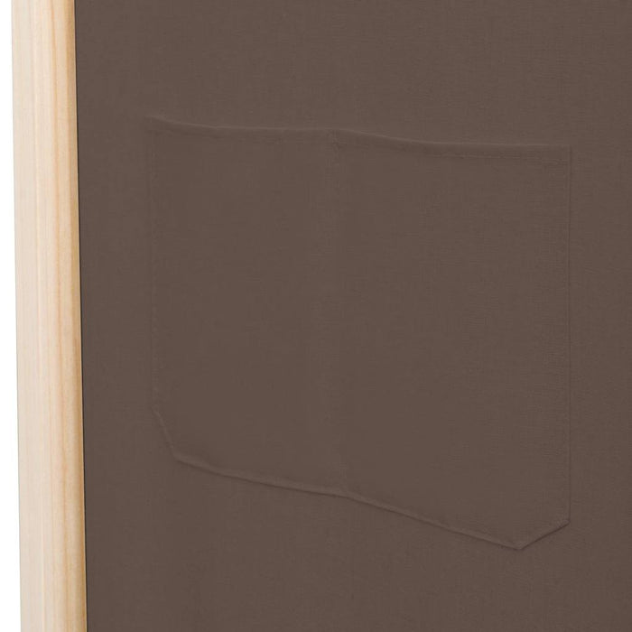 Paravan de cameră cu 5 panouri maro 200x170x4cm material textil - WALTI WALTI
