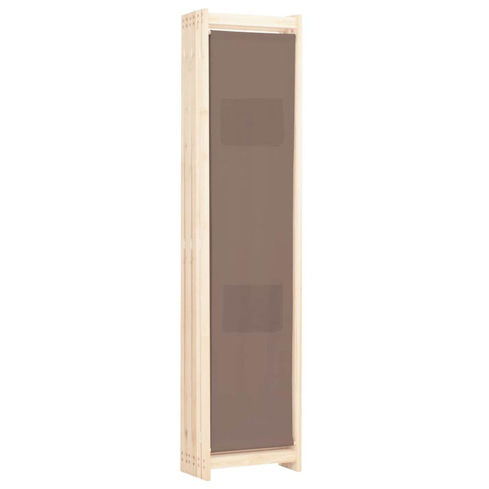 Paravan cameră cu 6 panouri, maro, 240x170x4cm, material textil - WALTI WALTI