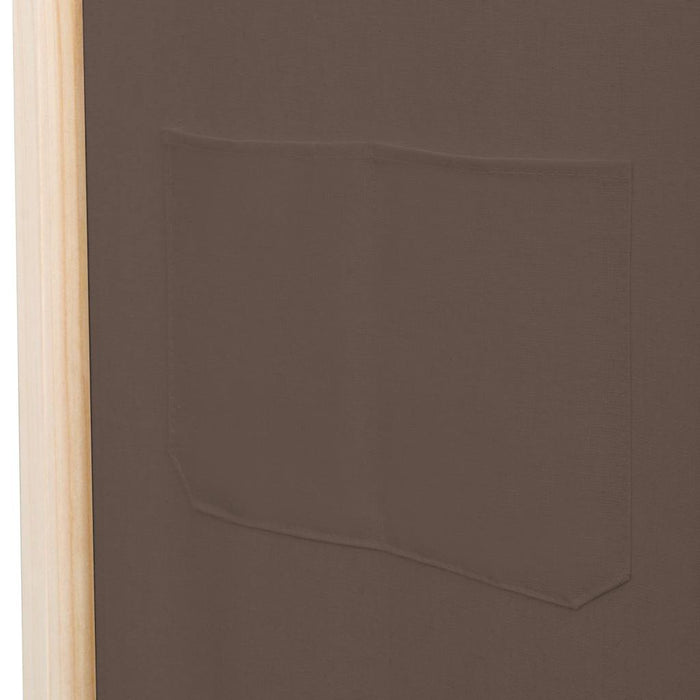 Paravan cameră cu 6 panouri, maro, 240x170x4cm, material textil - WALTI WALTI