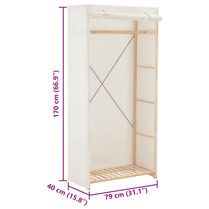 Șifonier, alb, 79 x 40 x 170 cm, material textil - WALTI WALTI