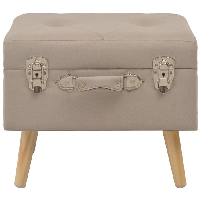 Taburet cu depozitare, 40 cm, bej, material textil - WALTI WALTI