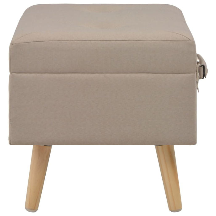 Taburet cu depozitare, 40 cm, bej, material textil - WALTI WALTI