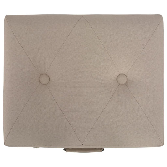 Taburet cu depozitare, 40 cm, bej, material textil - WALTI WALTI