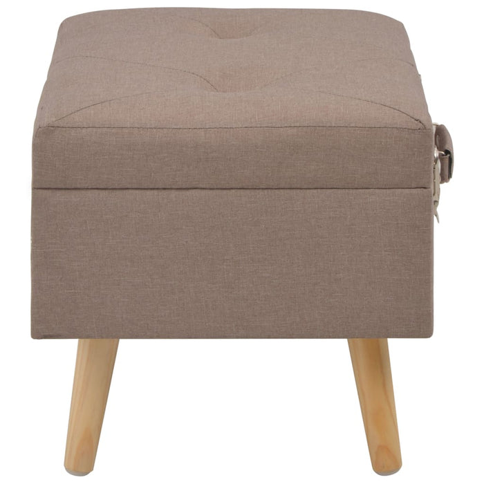 Taburet cu depozitare, 40 cm, maro, material textil WALTI
