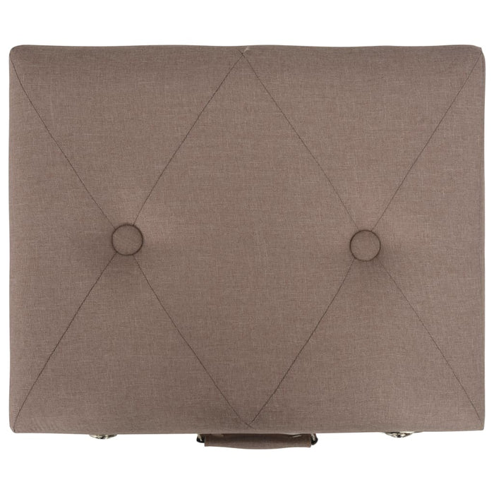 Taburet cu depozitare, 40 cm, maro, material textil WALTI
