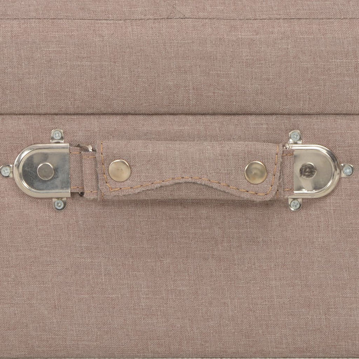 Taburet cu depozitare, 40 cm, maro, material textil WALTI