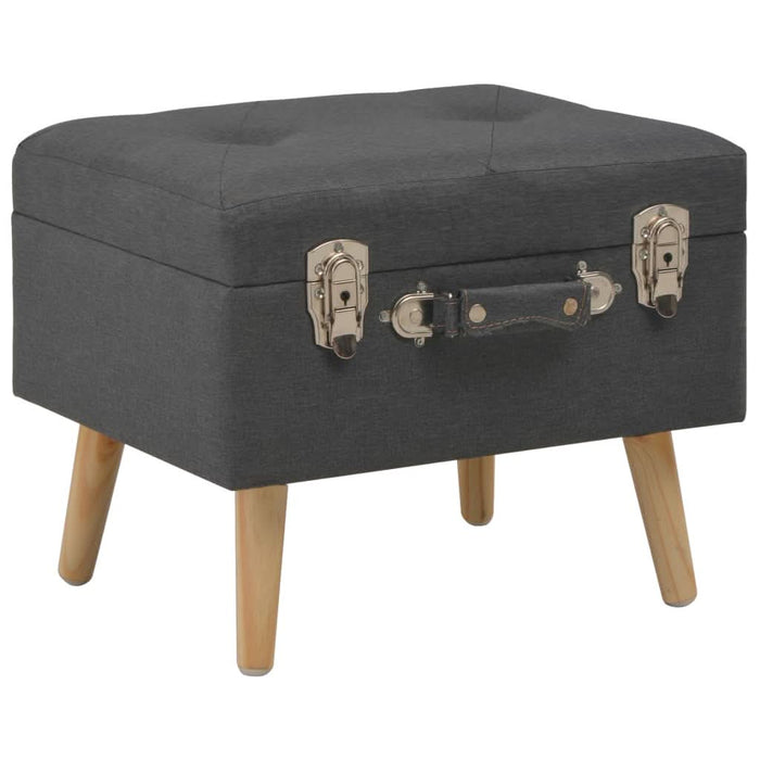 Taburet cu depozitare, 40 cm, gri închis, material textil - WALTI WALTI