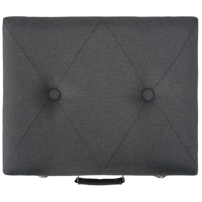 Taburet cu depozitare, 40 cm, gri închis, material textil - WALTI WALTI