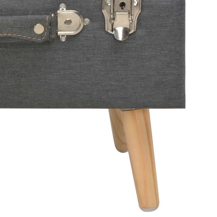 Taburet cu depozitare, 40 cm, gri închis, material textil - WALTI WALTI