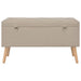 Taburete cu depozitare, 3 buc., bej, material textil - WALTI WALTI