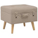 Taburete cu depozitare, 3 buc., bej, material textil - WALTI WALTI