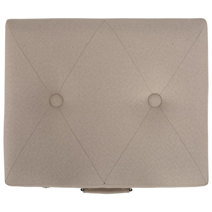 Taburete cu depozitare, 3 buc., bej, material textil - WALTI WALTI