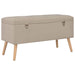Taburete cu depozitare, 3 buc., bej, material textil - WALTI WALTI