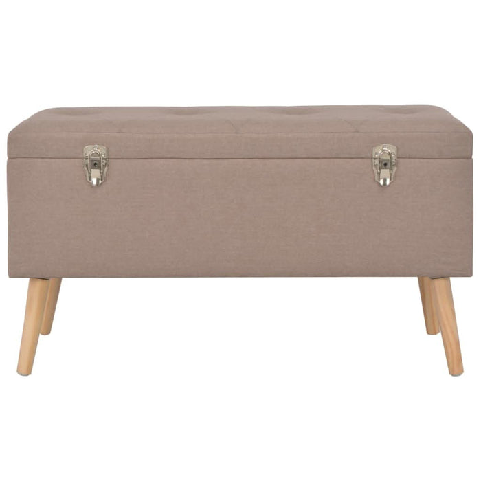 Taburete cu depozitare, 3 buc., maro, material textil - WALTI WALTI
