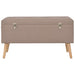Taburete cu depozitare, 3 buc., maro, material textil - WALTI WALTI