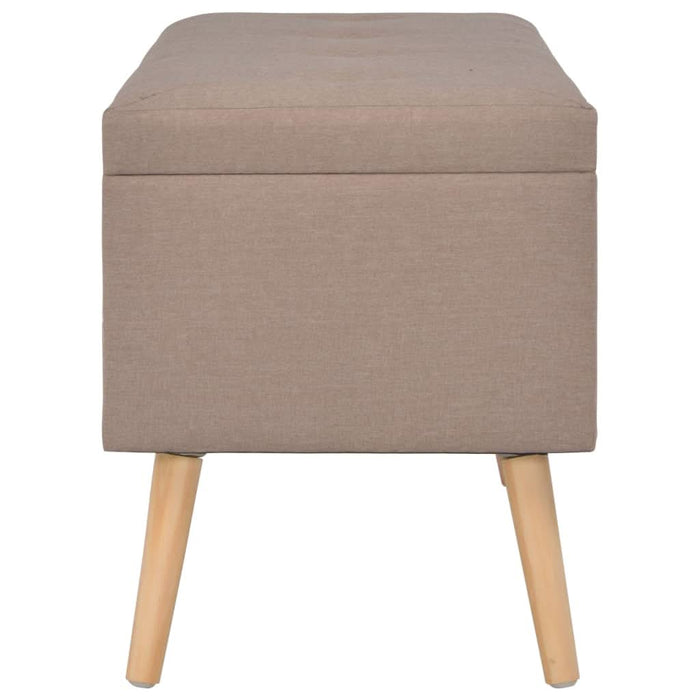 Taburete cu depozitare, 3 buc., maro, material textil - WALTI WALTI