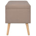 Taburete cu depozitare, 3 buc., maro, material textil - WALTI WALTI