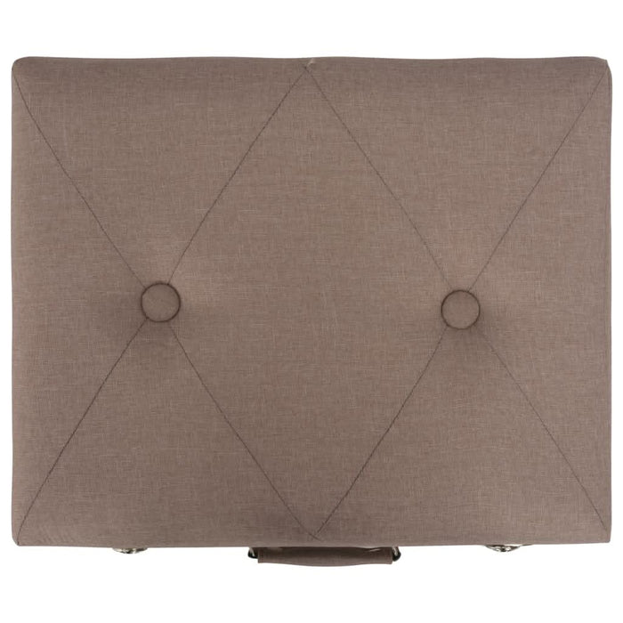 Taburete cu depozitare, 3 buc., maro, material textil - WALTI WALTI