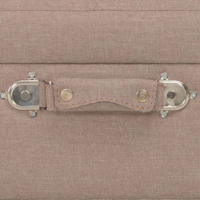 Taburete cu depozitare, 3 buc., maro, material textil - WALTI WALTI