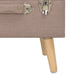 Taburete cu depozitare, 3 buc., maro, material textil - WALTI WALTI