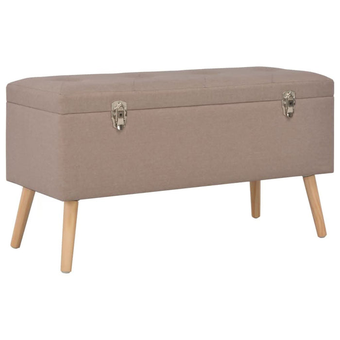 Taburete cu depozitare, 3 buc., maro, material textil - WALTI WALTI