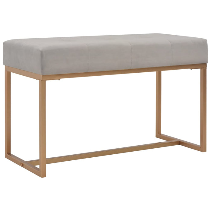 Bancă, gri, 80 cm, catifea - WALTI WALTI