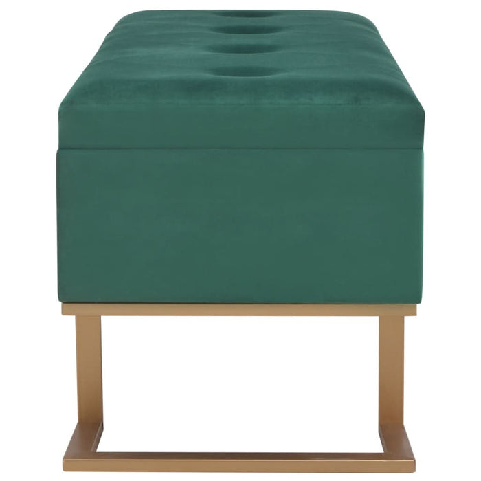Banchetă cu un compartiment de depozitare verde 105 cm catifea - WALTI WALTI