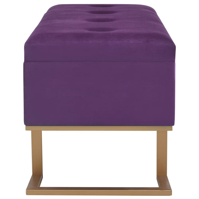 Banchetă cu un compartiment de depozitare violet 105cm catifea WALTI