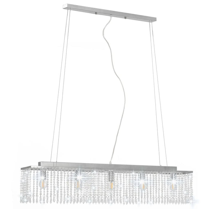 Lustră cu mărgele de cristal, argintiu, 104 cm, E14 - WALTI WALTI