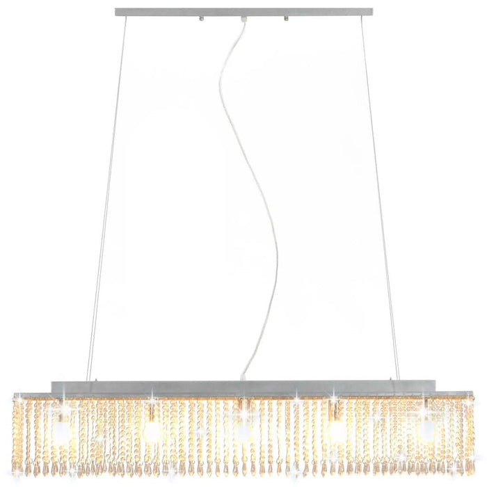 Lustră cu mărgele de cristal, argintiu, 104 cm, E14 - WALTI WALTI