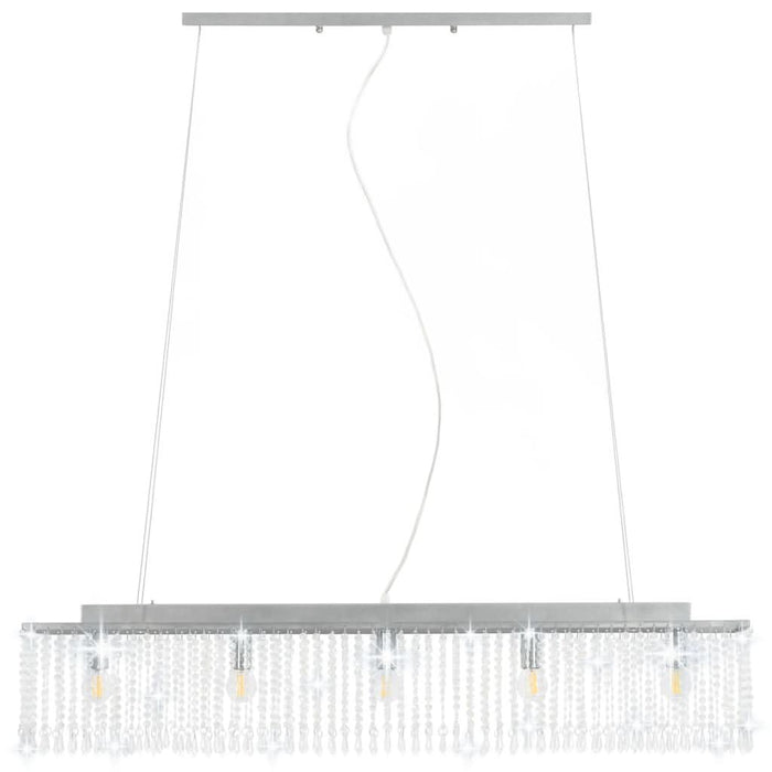 Lustră cu mărgele de cristal, argintiu, 104 cm, E14 - WALTI WALTI